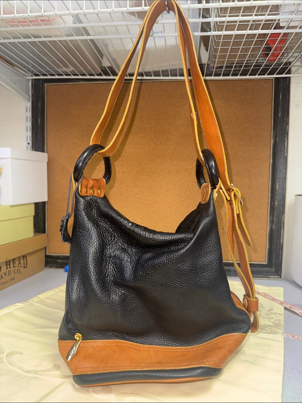 Valentina Sling Backpack Italian Leather Convertible Bag